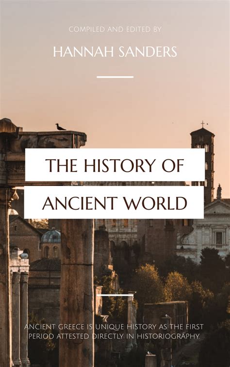 The History Of Ancient World Book Cover | Book Cover Template