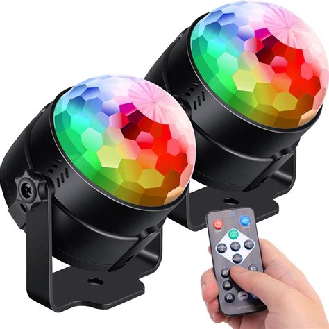 Buy [2-Pack] Sound Activated Party Lights with Remote Control Dj ...