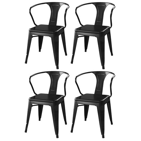 Black Metal Dining Chairs