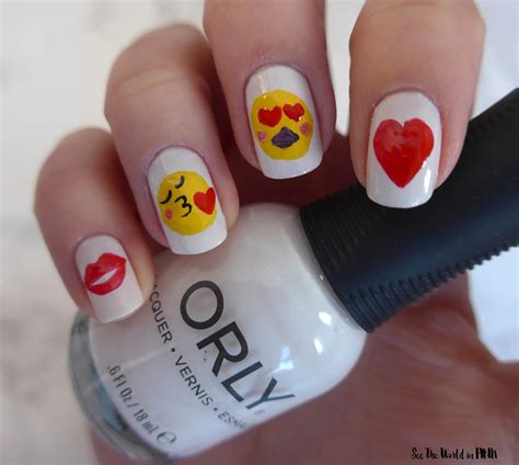 Manicure Monday - Emoji Nail Art for Valentine's Day | See the World in ...