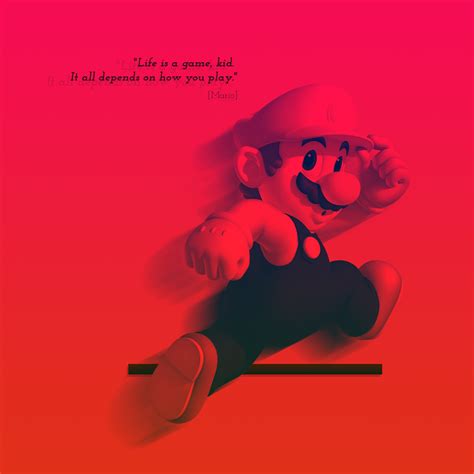 Life Is A Game Mario Quote, Full HD 2K Wallpaper