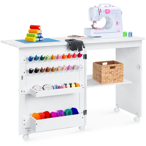 Best Choice Products Sewing Machine Table & Desk w/ Craft Storage and ...