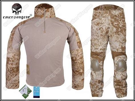 Combat Set Shirt & Pants Build in Elbow & Knee Pads - US Navy Seal AOR1 ...