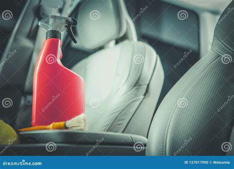 Car Leather Cleaner stock photo. Image of removing, detailing - 127017990