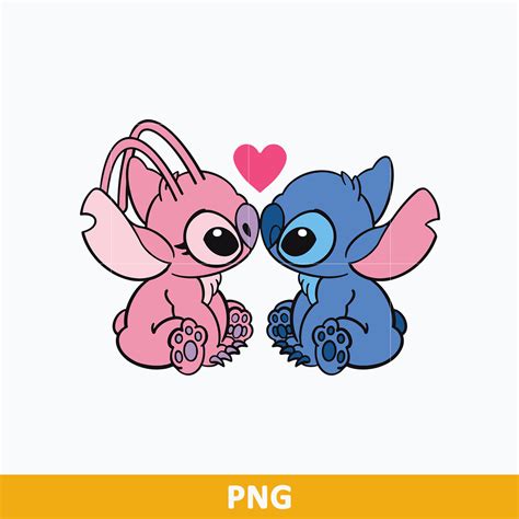 Stitch Angel Kiss Png, Valentine Stitch Png, Disney Valentin | Inspire ...