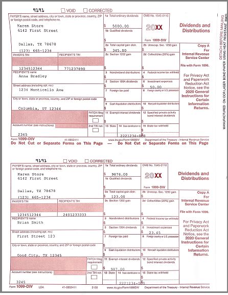 How to Print and File 1099-DIV, Dividends and Distributions