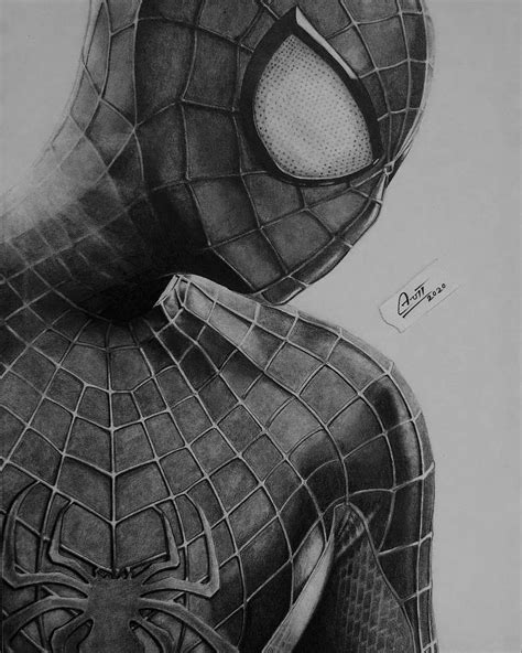 Spider Man Pencil Drawing