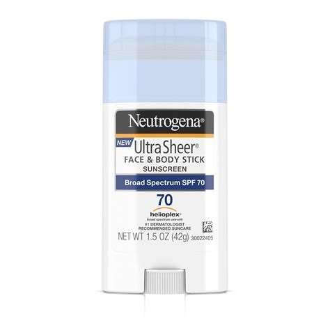 Neutrogena Ultra Sheer Non-Greasy Sunscreen Stick for Face & Body ...