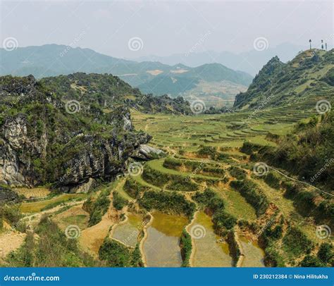 Rice Terraces and Hills in Sapa, Vietnam Stock Photo - Image of harvest ...