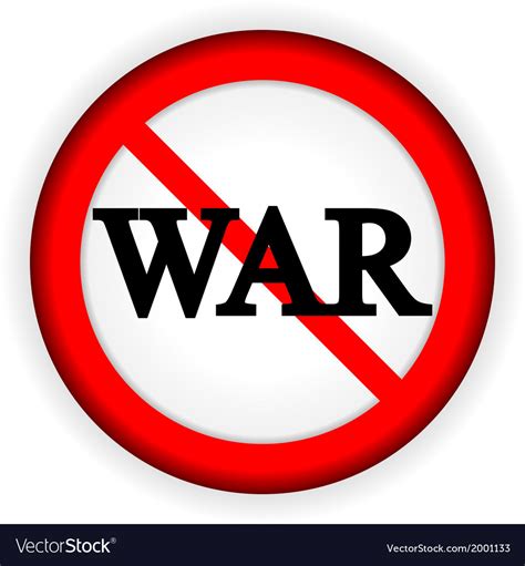 No war sign Royalty Free Vector Image - VectorStock