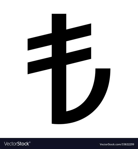 Turkish lira currency symbol Royalty Free Vector Image