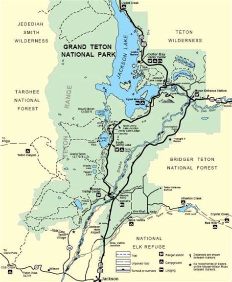 Grand Teton National Park trail map