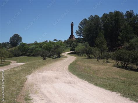 The meseta de Artigas located on the Uruguay River, Paysandú. Monument ...