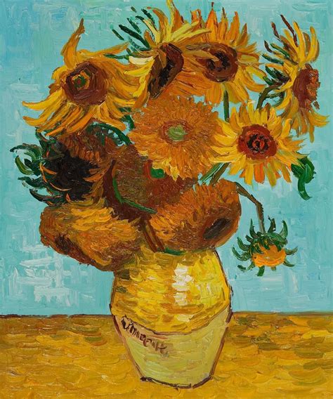 Handpainted Flower Canvas Painting Sunflowers Vincent Van Gogh Oil ...