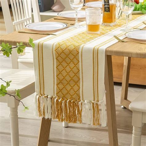 Boho Woven Table Runner in 2024 | Boho table runner, Vintage table ...