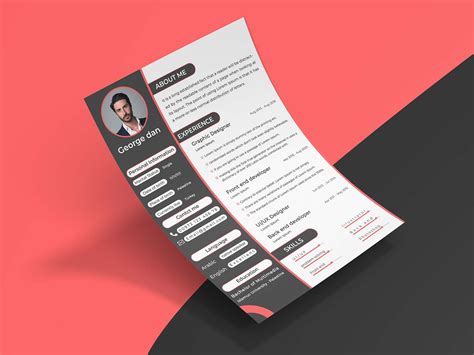 Free Creative CV Template (PSD)