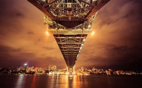 Download wallpapers Sydney, Harbour Bridge, Australia, night, lights ...