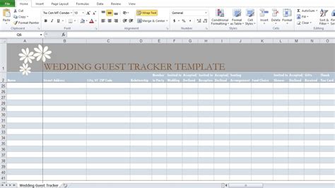 Wedding Guest List Template In Excel - Excel TMP