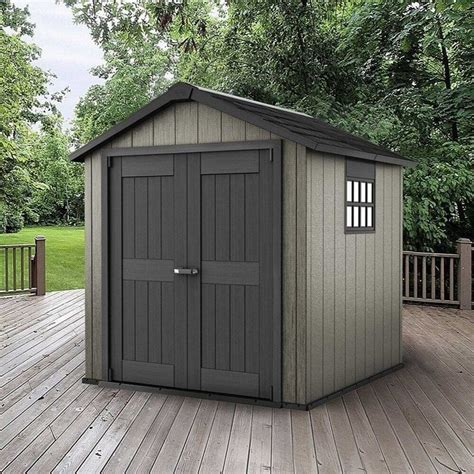 *BRAND NEW* Unboxed - Keter Oakland Plastic Grey & Brown Garden Shed ...