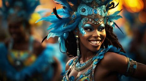 Premium Photo | Carnival in Rio samba dancers in vibrant costumes