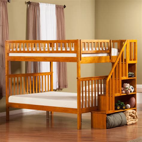 Woodland Full over Full Staircase Bunk Bed - Walmart.com