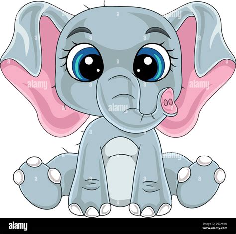 Cute Baby Elephant Cartoon