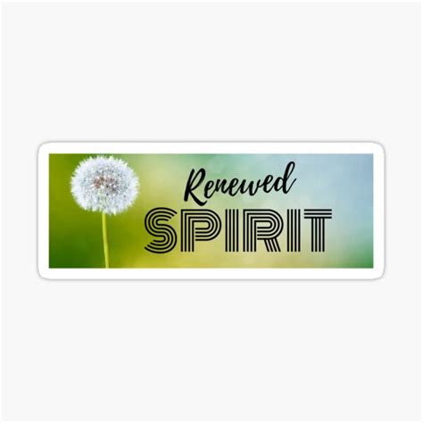 "Renewed Spirit" Sticker for Sale by SpiritualGuide | Redbubble