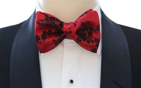 Black Suit Black Shirt Red Bow Tie