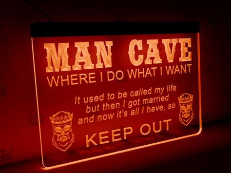 Funny man cave sign | Light Signs Cave