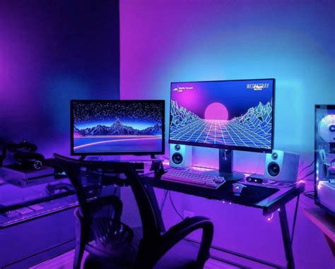 Led Lights Around Gaming Setup - pic-lard