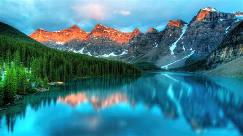 Mountain Lake Forest Nature 4K #5670f Wallpaper PC Desktop