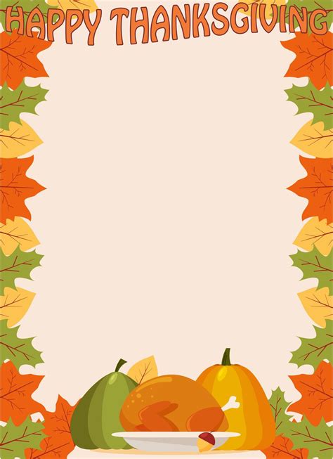 Thanksgiving Border Clip Art Printable | Printablee | Clip art borders ...