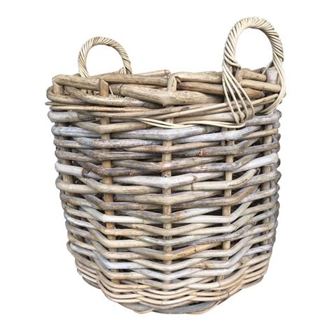 XLarge Woven Wood Basket | Chairish