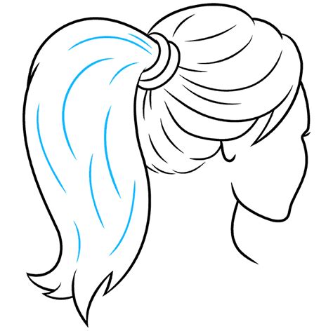 How To Draw A Ponytail Really Easy Drawing Tutorial