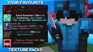 Using YOUR Favourite Hypixel Bedwars Texture Packs | Doovi