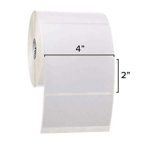 Compatible Direct Thermal Transfer Labels Black on White, 4" x 2", 750 ...