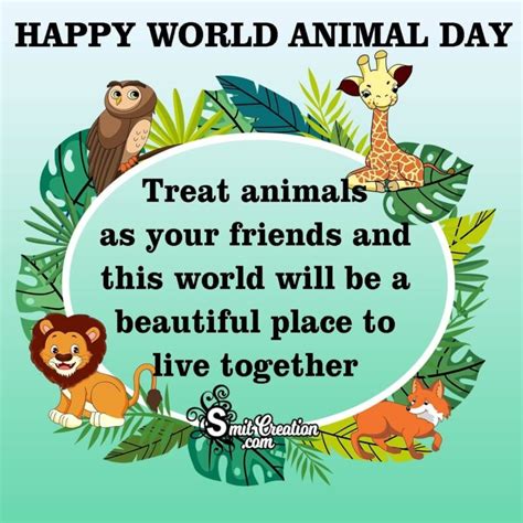 Happy World Animal Day Quotes - SmitCreation.com