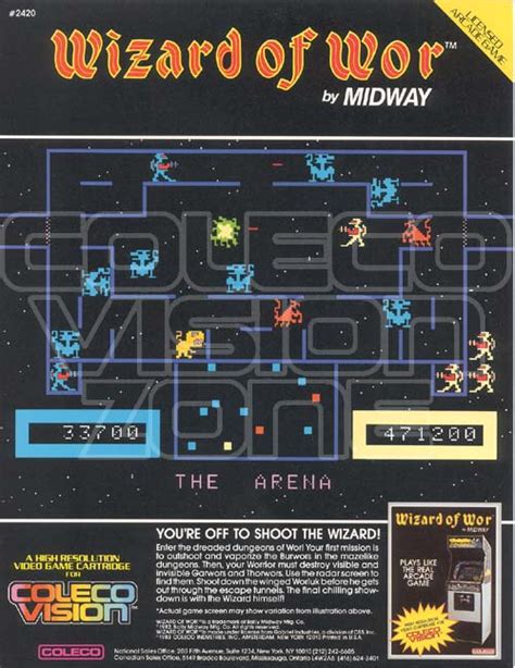 Wizard of Wor - ColecoVision Game