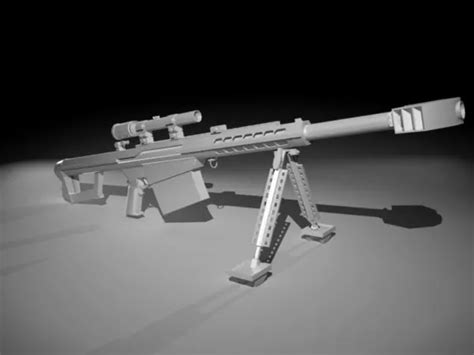 Barrett Xm109 Weapon Free 3d Model - .Ma, Mb - Open3dModel