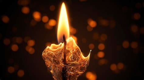 Premium AI Image | A photo of a closeup of a flickering candle flame