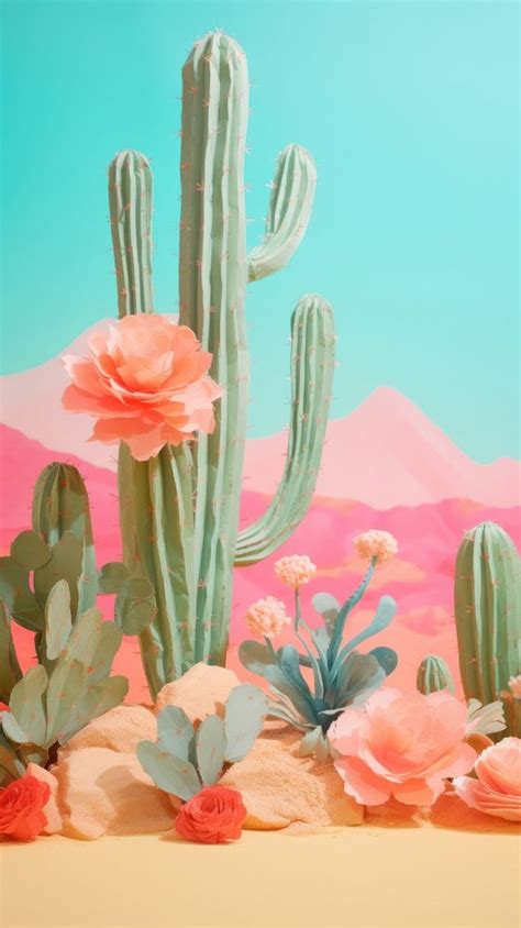 Cactus desert flower plant rose. | Premium Photo Illustration - rawpixel