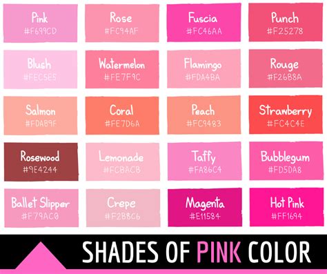 129 Shades of Pink: Color Names, Hex, RGB, CMYK Codes | Color Meanings