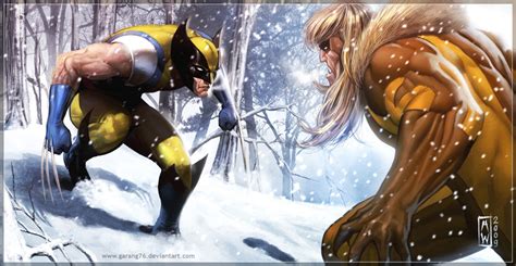 Comics Forever, Wolverine Vs Sabretooth // artwork by Admira...