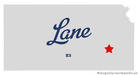 Map of Lane, Greenwood County, KS, Kansas