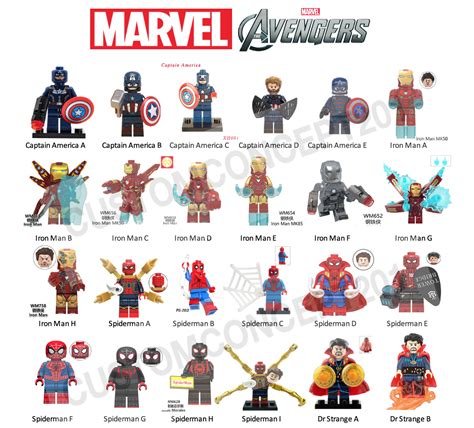 Marvel Super Heroes & Villains- Custom Minifigures