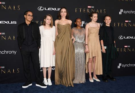 Angelina Jolie attends Eternals premiere with her five children, makes ...