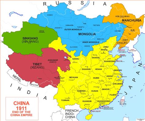 Hisatlas - Map of China 1911