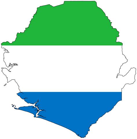 Sierra Leone Flag Map • Mapsof.net