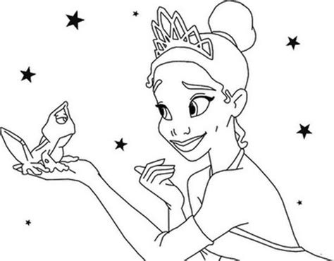 Coloring Pages | Princess Tiana Talking To Frog In Princess And The ...