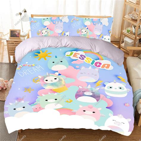 Squishmallow Personalized Bedding Set Squish Sblanket Squish - Etsy